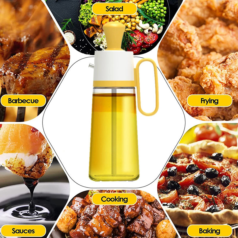 2 In 1 Oil Dispenser With Silicon Brush Bottle