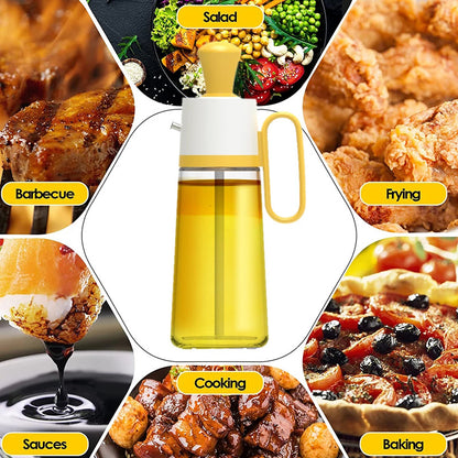 2 In 1 Oil Dispenser With Silicon Brush Bottle