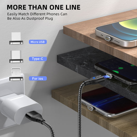 Magnetic Charging Cable 3 In 1 Type-C