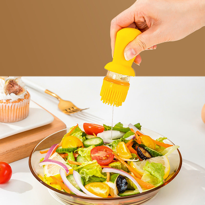2 In 1 Oil Dispenser With Silicon Brush Bottle