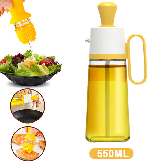 2 In 1 Oil Dispenser With Silicon Brush Bottle